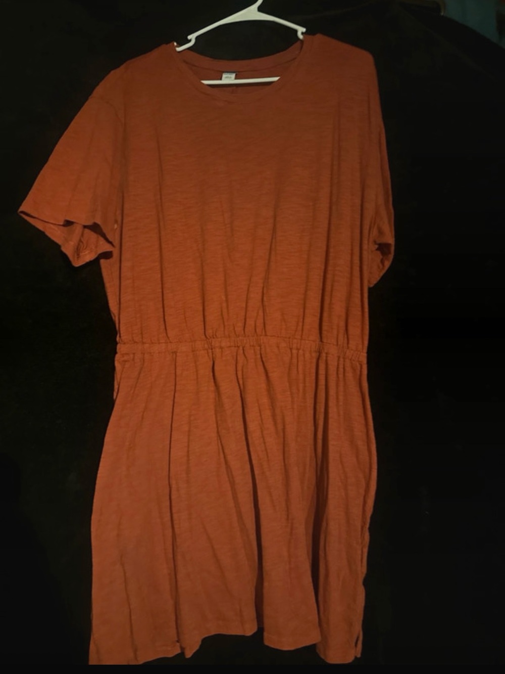 Old Navy Short-Sleeve Mini Dress in Rust Orange